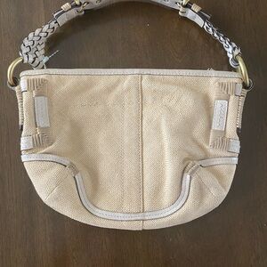 COACH Vintage L053-4710
Canvas & Leather Shoulder Bag
Beige Braided Strap Hobo